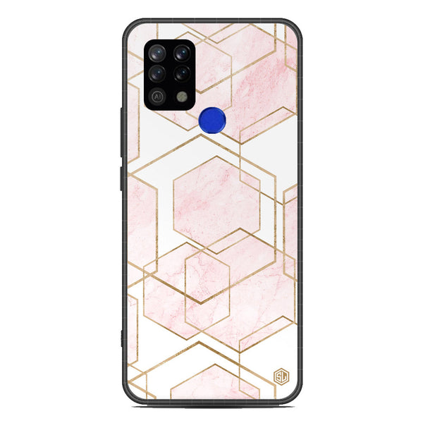 Stylish Marble Series Soft Phone Case - Metal Case - Design 3 - Tecno Pova