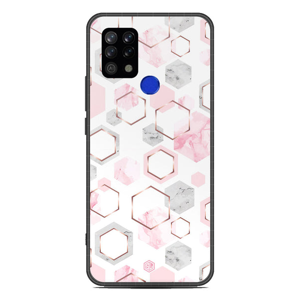 Stylish Marble Series Soft Phone Case - Metal Case - Design 4 - Tecno Pova