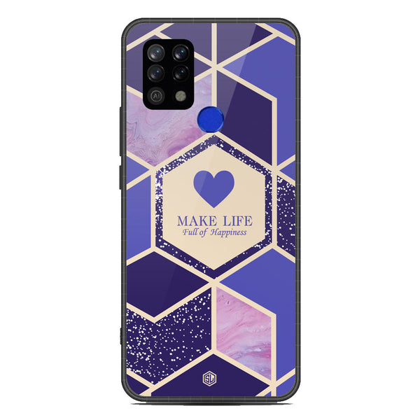 Happiness Series Soft Phone Case - Metal Case - Design 2 - Tecno Pova