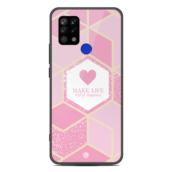 Happiness Series Soft Phone Case - Metal Case - Design 3 - Tecno Pova