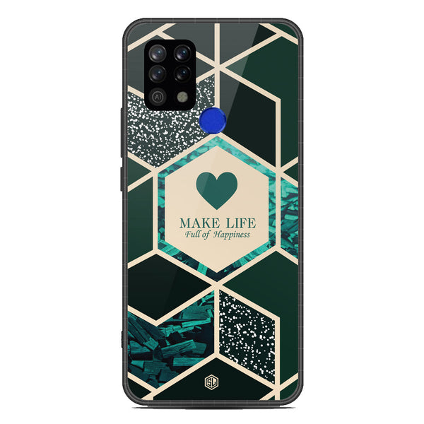 Happiness Series Soft Phone Case - Metal Case - Design 4 - Tecno Pova