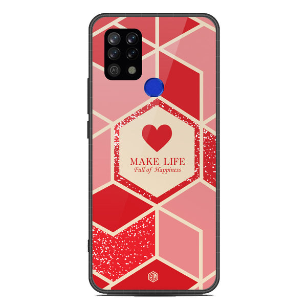 Happiness Series Soft Phone Case - Metal Case - Design 5 - Tecno Pova