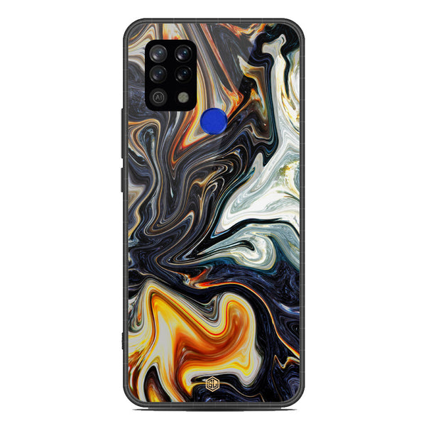 Marble Series Soft Phone Case - Metal Case - Design 1 - Tecno Pova
