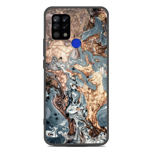 Marble Series Soft Phone Case - Metal Case - Design 5 - Tecno Pova