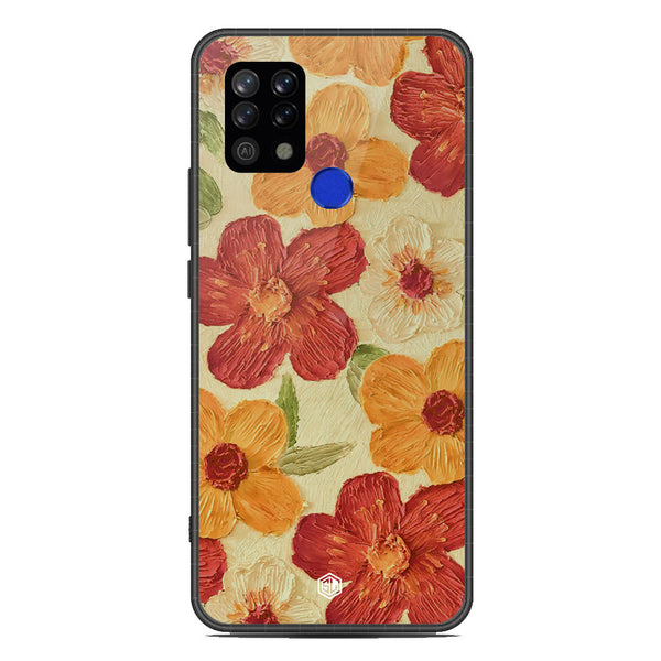 Floral Series Soft Phone Case - Metal Case - Design 6 - Tecno Pova