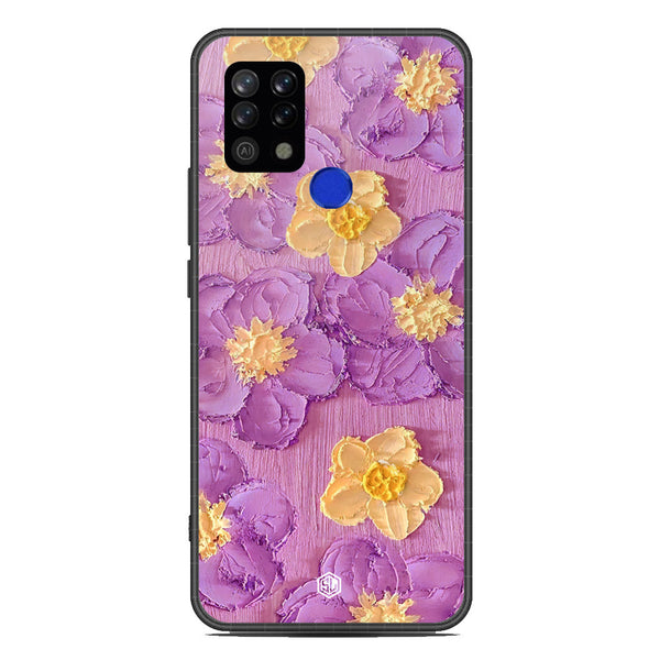 Floral Series Soft Phone Case - Metal Case - Design 8 - Tecno Pova