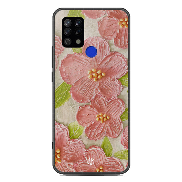 Floral Series Soft Phone Case - Metal Case - Design 9 - Tecno Pova