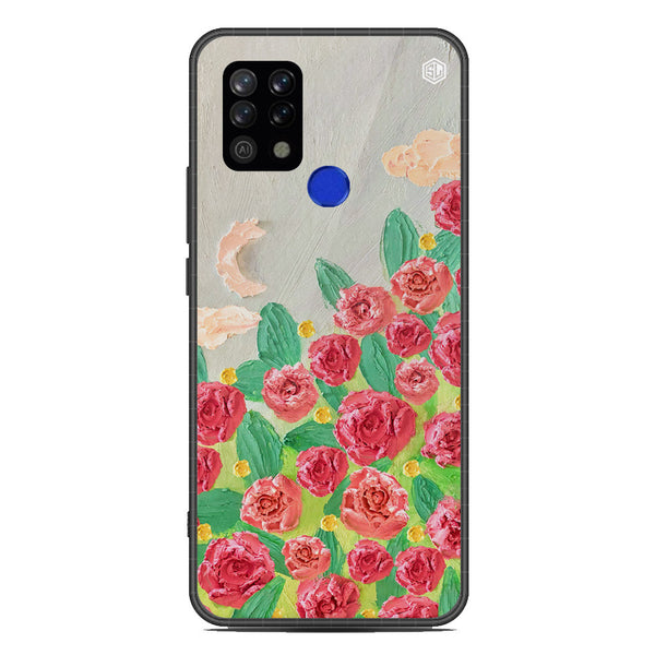 Floral Series Soft Phone Case - Metal Case - Design 10 - Tecno Pova