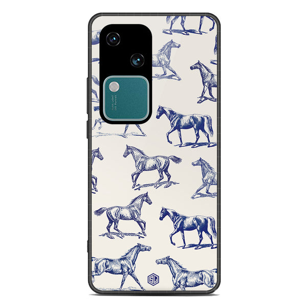 Trending Designs Series Soft Phone Case - Premium Glass Case - Design 3 - Vivo S18