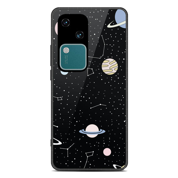Space Series Soft Phone Case - Premium Glass Case - Design 1 - Vivo V30