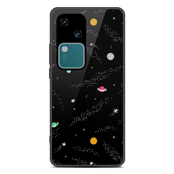 Space Series Soft Phone Case - Premium Glass Case - Design 2 - Vivo V30