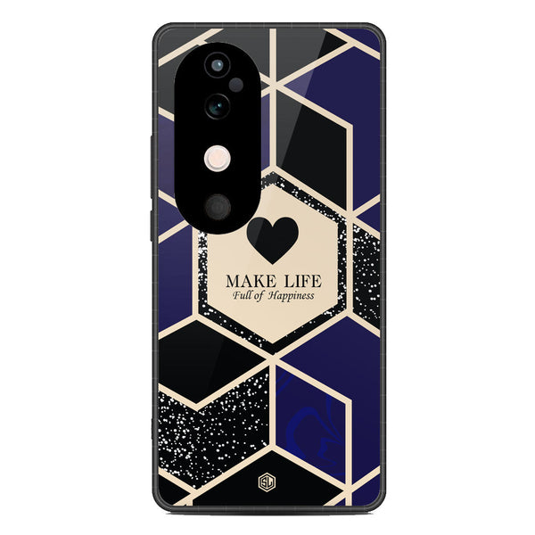 Happiness Series Soft Phone Case - Metal Case - Design 1 - Vivo S19