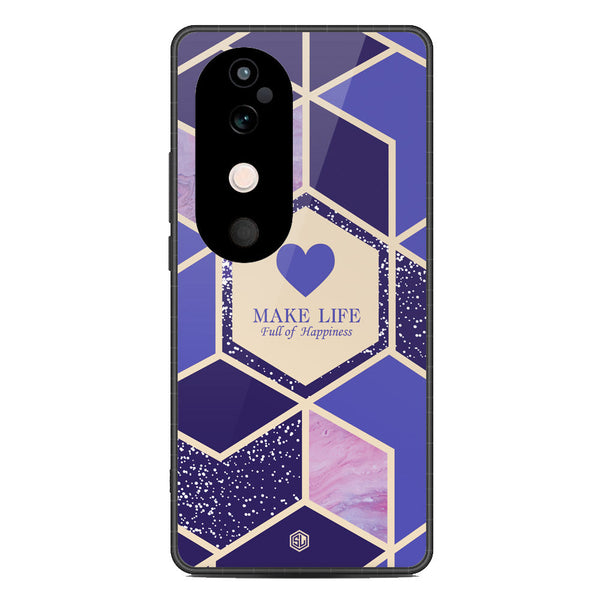 Happiness Series Soft Phone Case - Metal Case - Design 2 - Vivo V40