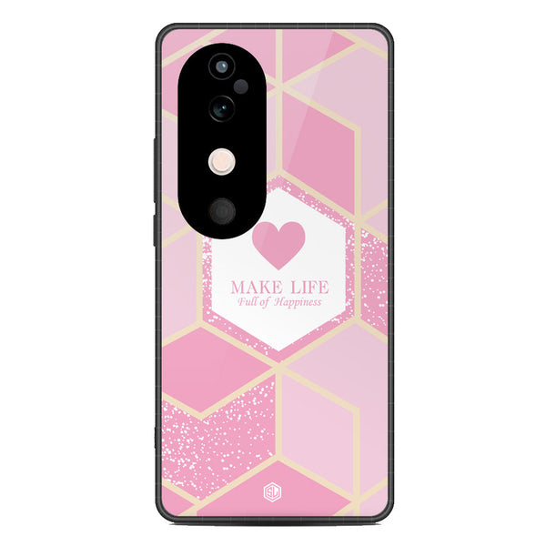 Happiness Series Soft Phone Case - Metal Case - Design 3 - Vivo V40