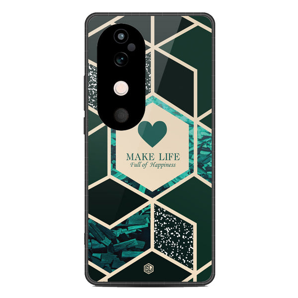 Happiness Series Soft Phone Case - Metal Case - Design 4 - Vivo V40