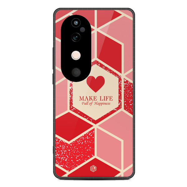 Happiness Series Soft Phone Case - Metal Case - Design 5 - Vivo V40