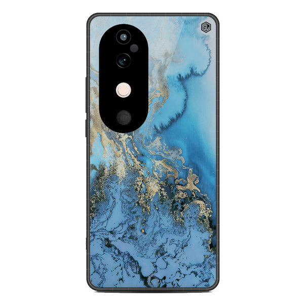Marble Series Soft Phone Case - Metal Case - Design 2 - Vivo V40