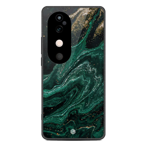 Marble Series Soft Phone Case - Metal Case - Design 3 - Vivo V40