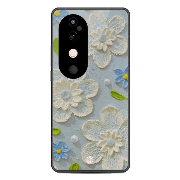 Floral Series Soft Phone Case - Metal Case - Design 3 - Vivo V40