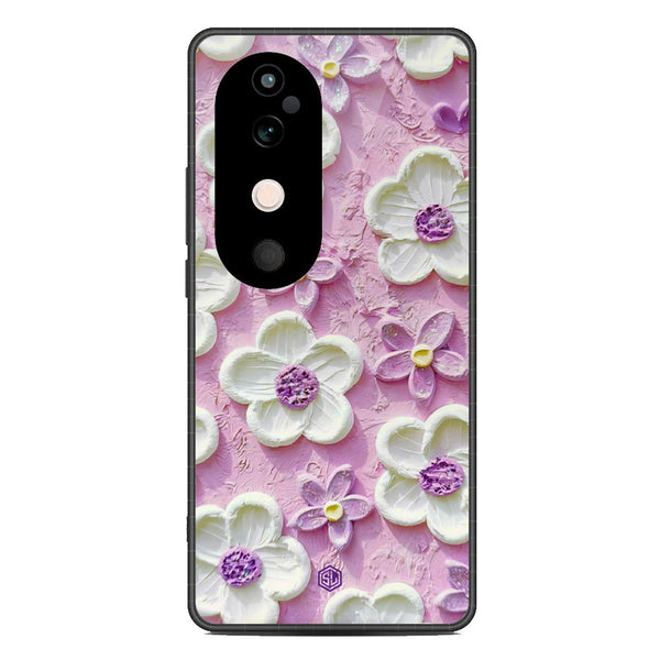 Floral Series Soft Phone Case - Metal Case - Design 4 - Vivo V40