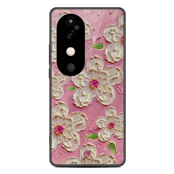 Floral Series Soft Phone Case - Metal Case - Design 5 - Vivo V40
