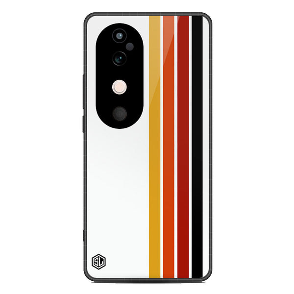 Retro Stripes Series Soft Phone Case - Metal Case - Design 4 - Vivo V40