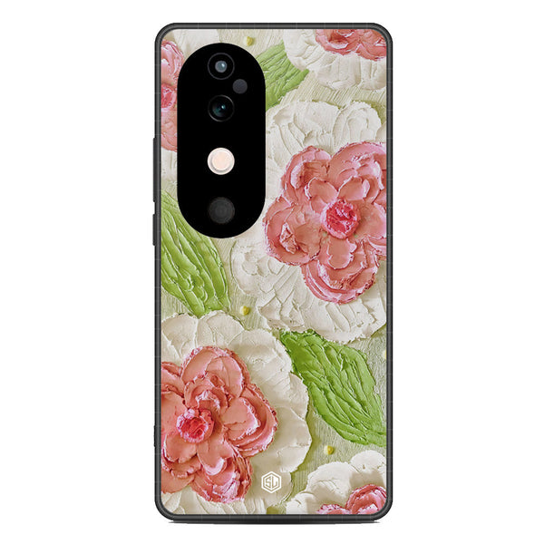 Floral Series Soft Phone Case - Metal Case - Design 13 - Vivo V40