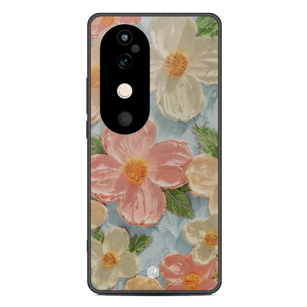 Floral Series Soft Phone Case - Metal Case - Design 16 - Vivo V40