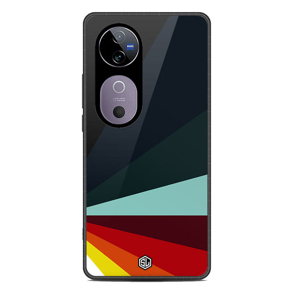 Retro Stripes Series Soft Phone Case - Metal Case - Design 1 - Vivo V40