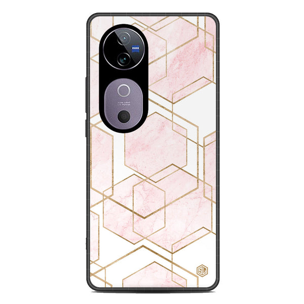 Stylish Marble Series Soft Phone Case - Metal Case - Design 3 - Vivo V40
