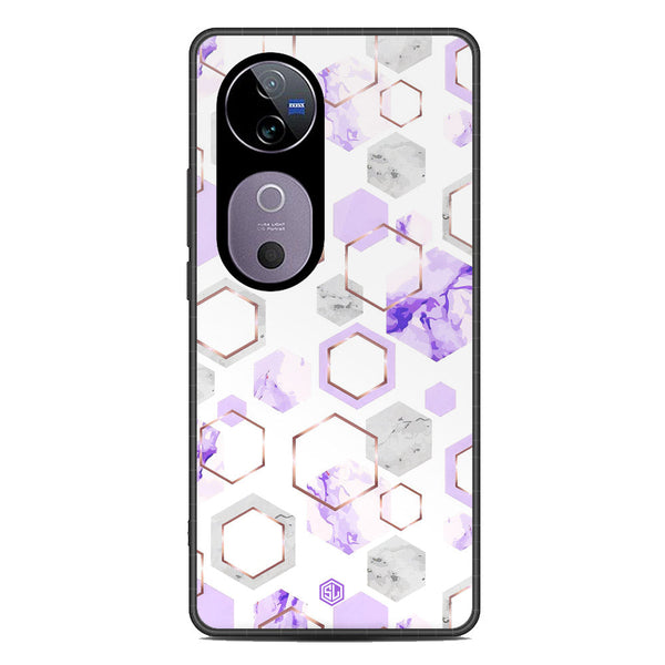 Stylish Marble Series Soft Phone Case - Metal Case - Design 5 - Vivo S19 Pro