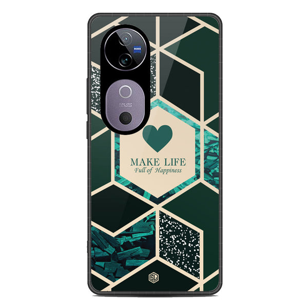 Happiness Series Soft Phone Case - Metal Case - Design 4 - Vivo V40