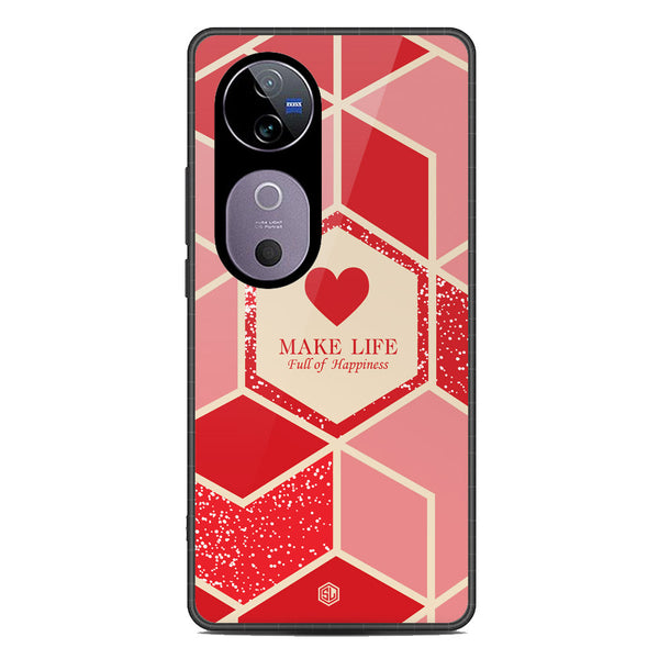 Happiness Series Soft Phone Case - Metal Case - Design 5 - Vivo V40