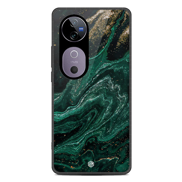 Marble Series Soft Phone Case - Metal Case - Design 3 - Vivo V40