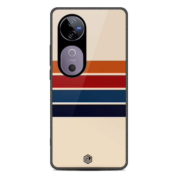 Retro Stripes Series Soft Phone Case - Metal Case - Design 3 - Vivo S19 Pro