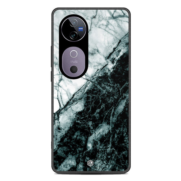Marble Series Soft Phone Case - Metal Case - Design 6 - Vivo V40