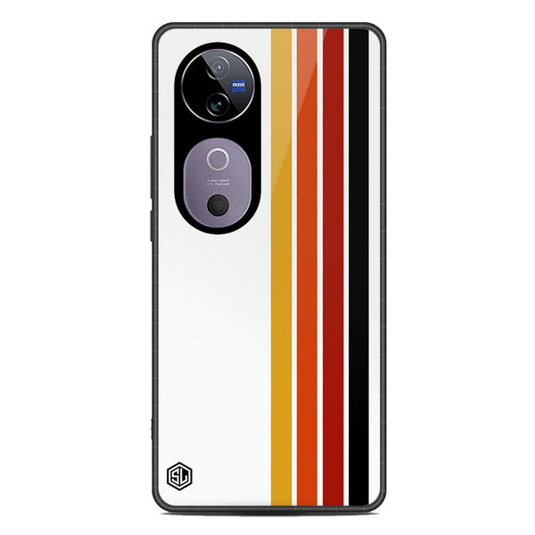 Retro Stripes Series Soft Phone Case - Metal Case - Design 4 - Vivo V40