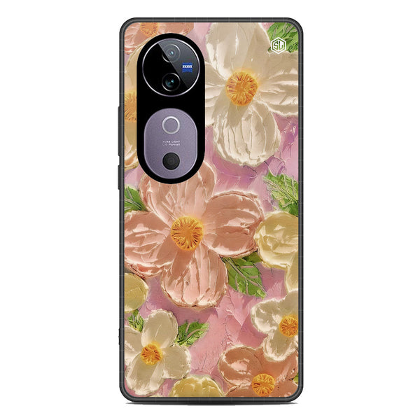 Floral Series Soft Phone Case - Metal Case - Design 11 - Vivo V40