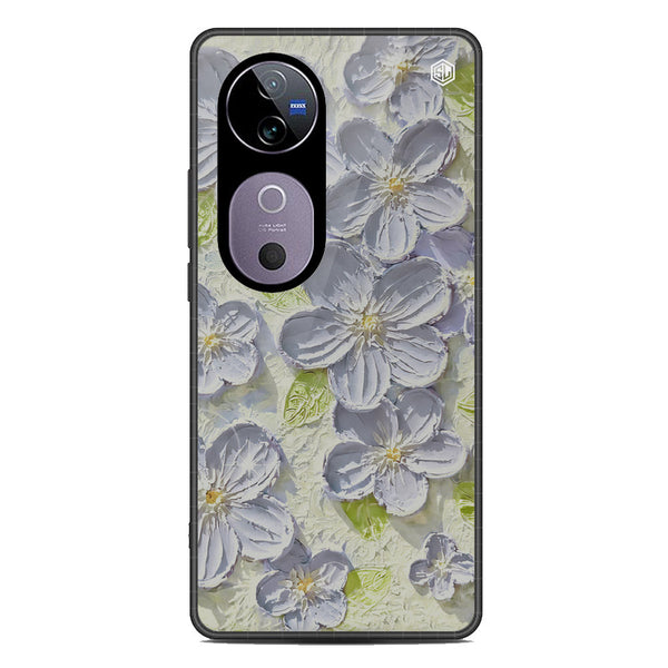 Floral Series Soft Phone Case - Metal Case - Design 12 - Vivo V40