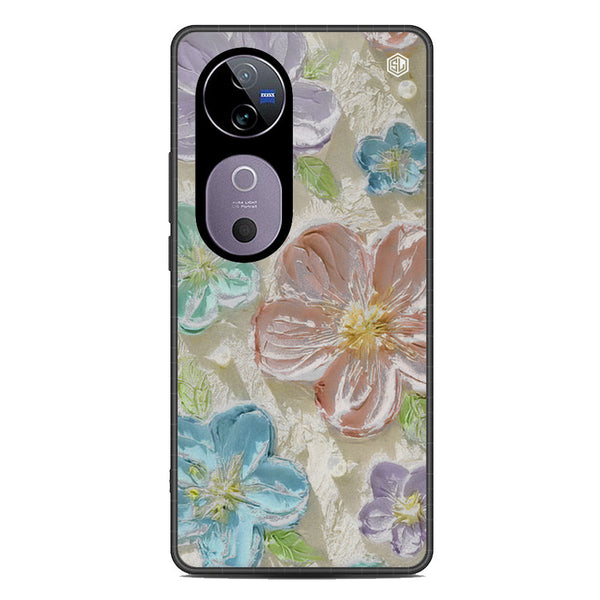 Floral Series Soft Phone Case - Metal Case - Design 14 - Vivo V40