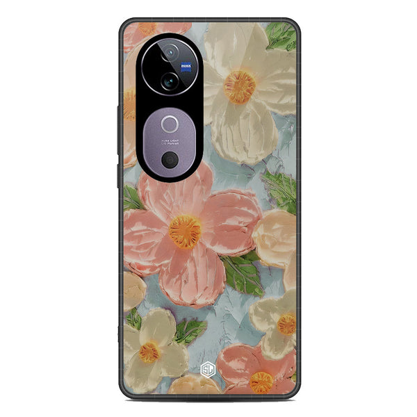 Floral Series Soft Phone Case - Metal Case - Design 16 - Vivo V40