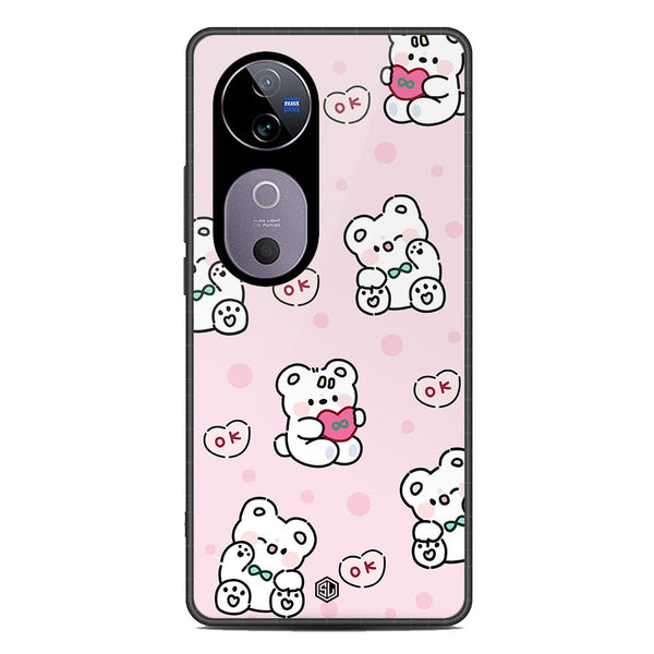 Cute Chic Series Soft Phone Case - Premium Glass Case - Design 1 - Vivo S19 Pro