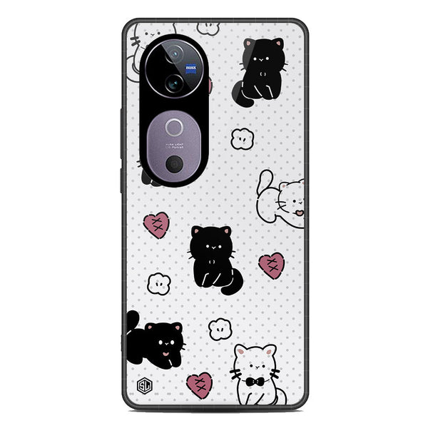 Cute Chic Series Soft Phone Case - Premium Glass Case - Design 6 - Vivo V40 Pro