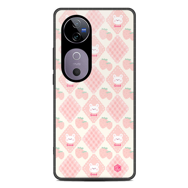 Cute Korean Design Series Soft Phone Case - Premium Glass Case - Design 3 - Vivo S19 Pro