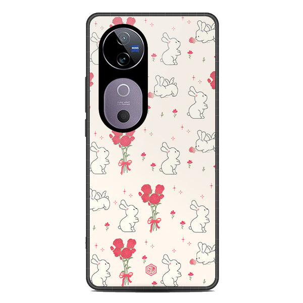 Cute Korean Design Series Soft Phone Case - Premium Glass Case - Design 6 - Vivo S19 Pro