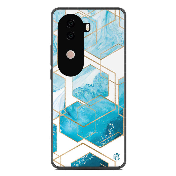 Stylish Marble Series Soft Phone Case - Metal Case - Design 1 - Vivo iQOO Z9s