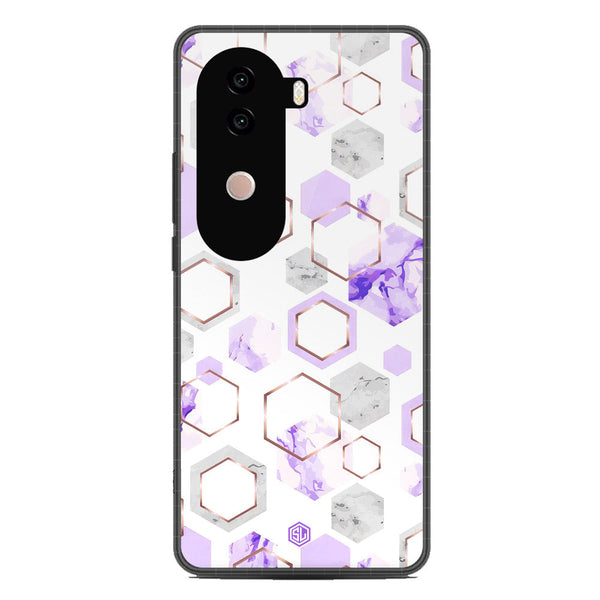 Stylish Marble Series Soft Phone Case - Metal Case - Design 5 - Vivo iQOO Z9s