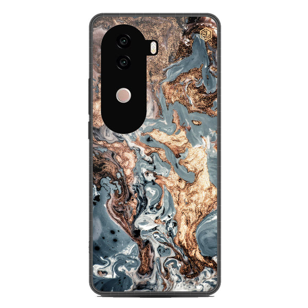 Marble Series Soft Phone Case - Metal Case - Design 5 - Vivo iQOO Z9s