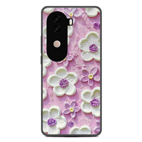 Floral Series Soft Phone Case - Metal Case - Design 4 - Vivo V40e