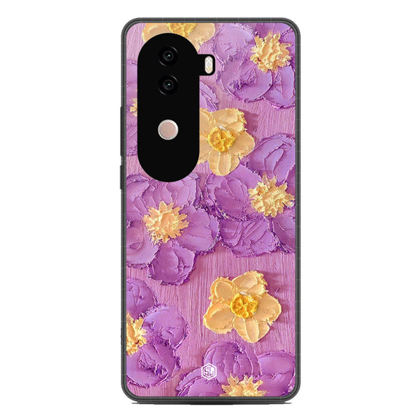 Floral Series Soft Phone Case - Metal Case - Design 8 - Vivo iQOO Z9s